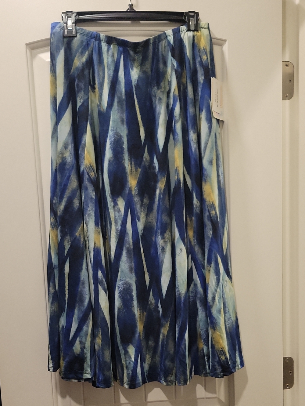Lularoe Jennifer - Women’s Blue Abstract Print Midi Skirt
